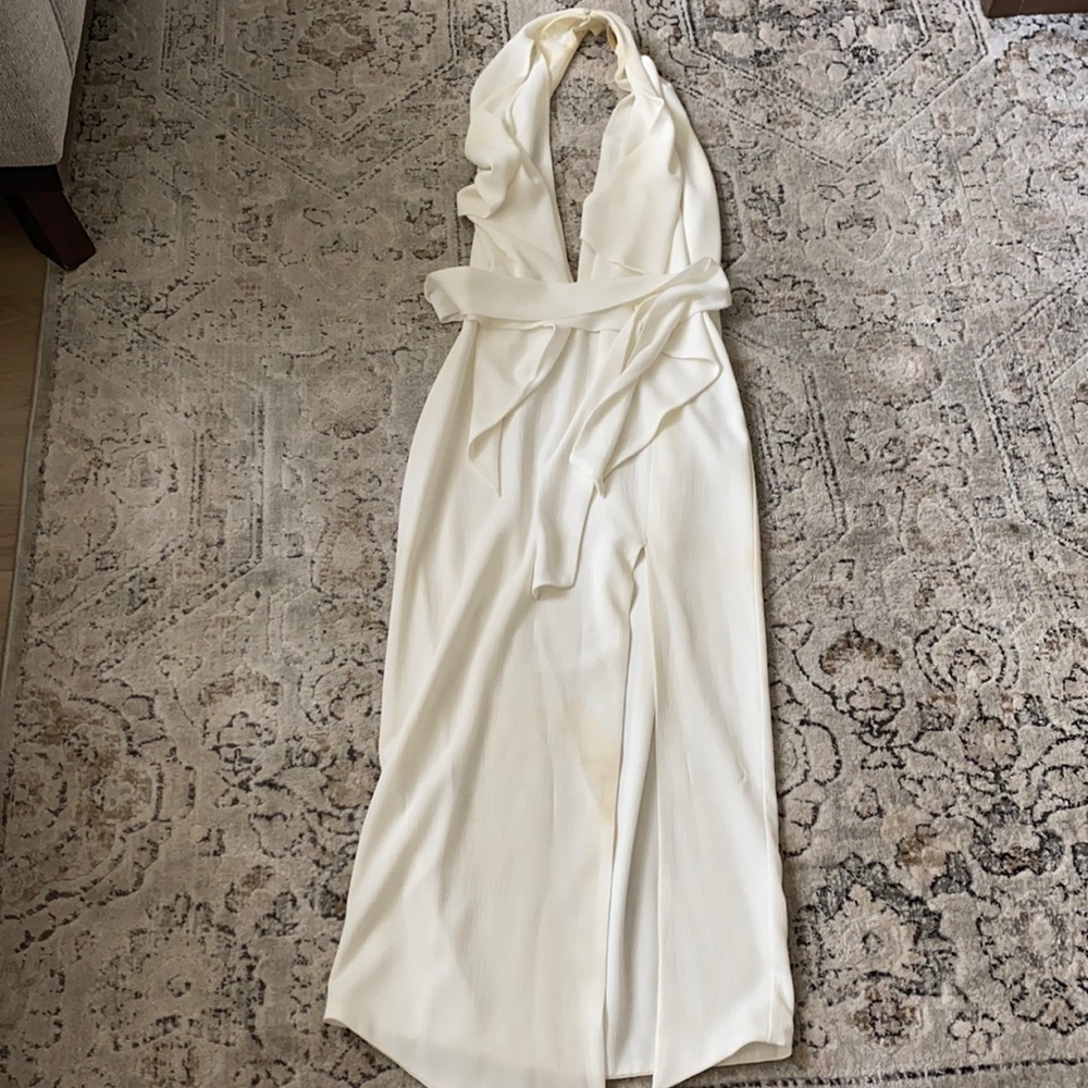 Misha collection midi dress. Low back halter! Worn once.